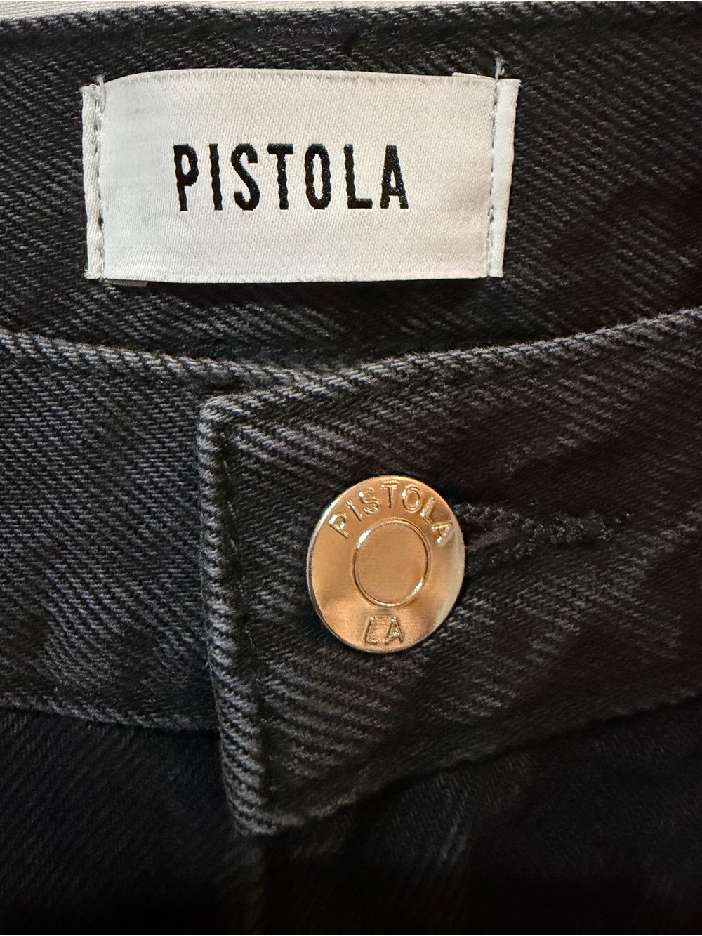 NWT Pistola Hendrix High Rise Wide Leg Jeans Open Rivets - Glamour Black - Sz 32 - Picture 8 of 16